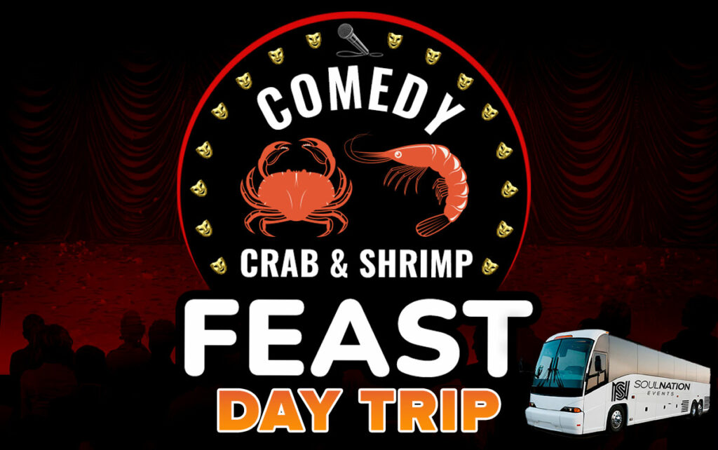 Go on a Comedy crab & shrimp feast day trip this summer.